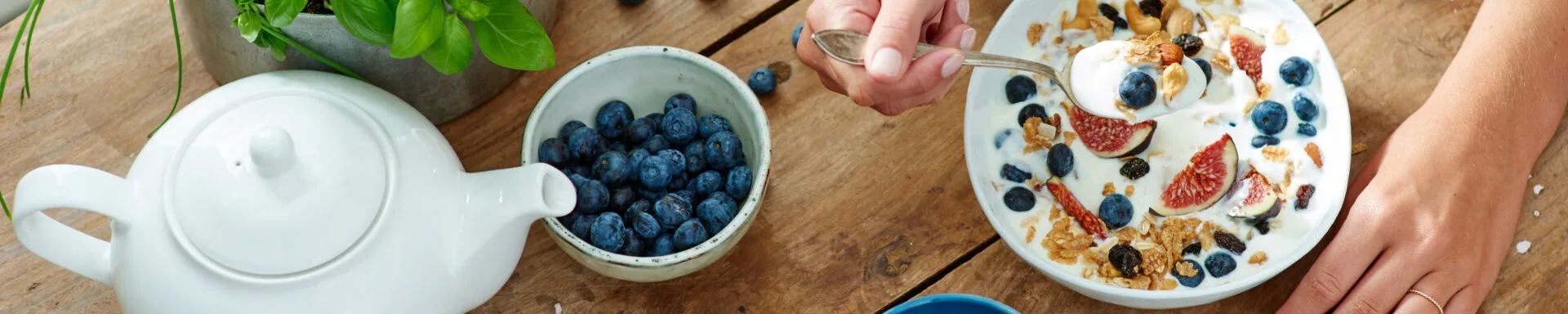 Yoghurt met fruit en muesli